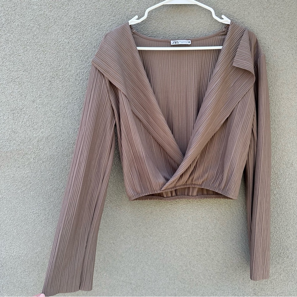 Zara Flowy Long Sleeve Top